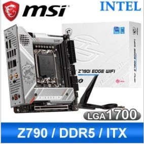 MSI 微星 MPG Z790I EDGE WIFI D5 LGA1700主機板(ITX/3+2年保)