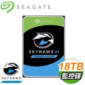 Seagate 希捷 監控鷹AI 18TB 7200轉 256MB 硬碟(ST18000VE002-3Y)