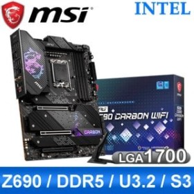 MSI 微星 MPG Z690 CARBON WIFI LGA1700主機板 (ATX/3+2年保)