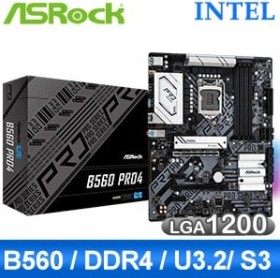 ASRock 華擎 B560 Pro4 LGA1200主機板(ATX/3+1年保)