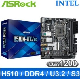 ASRock 華擎 H510M-ITX/ac LGA1200主機板(M-ATX/3+1年保)