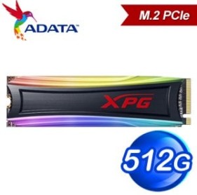 ADATA 威剛 XPG SPECTRIX S40G 512G RGB M.2 PCIe SSD固態硬碟(讀:3500M/寫:2400M/TLC)