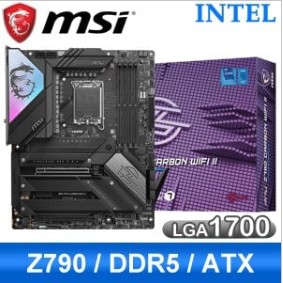 MSI 微星 MPG Z790 CARBON WIFI II D5 LGA1700主機板 (ATX/3+2年保)