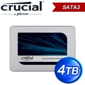Micron 美光 MX500 4TB 2.5吋 SATA SSD固態硬碟(讀:560M/寫:510M/TLC)