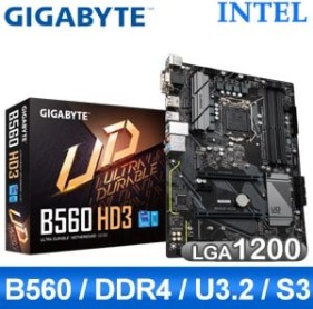 Gigabyte 技嘉 B560 HD3 LGA1200主機板(ATX/3+1年保)